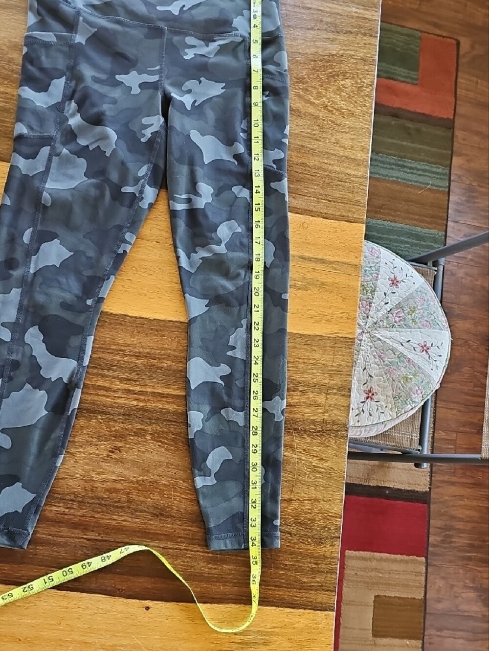90 Degree by Reflex High-Waist Camo Leggings with Side Pockets - Picture 6 of 11